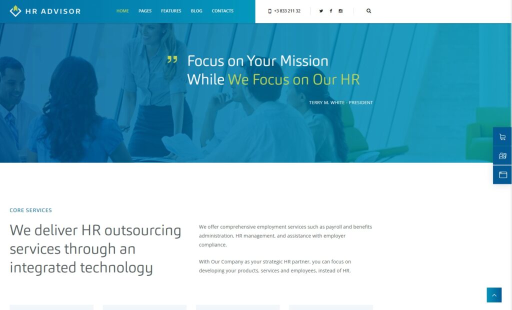 HR Advisor  Human Resources & Recruiting WordPress Theme variant four