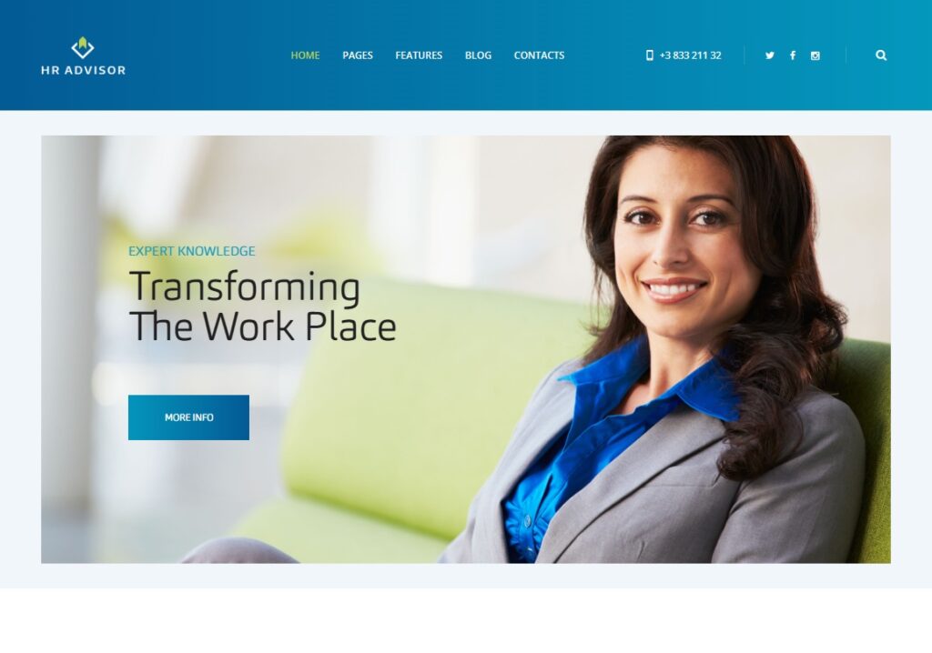 HR Advisor  Human Resources & Recruiting WordPress Theme variant one