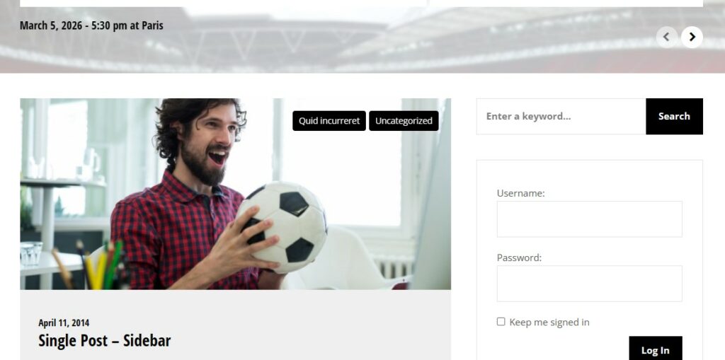 theme for different sports like soccer, football, cricket, baseball in sporty