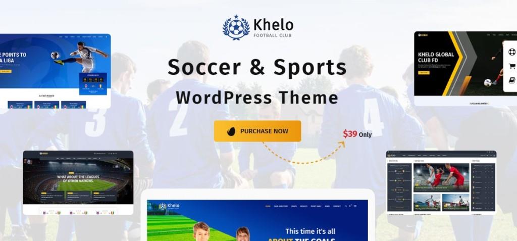 khelo homepage Best wordpress themes for sports clubs
