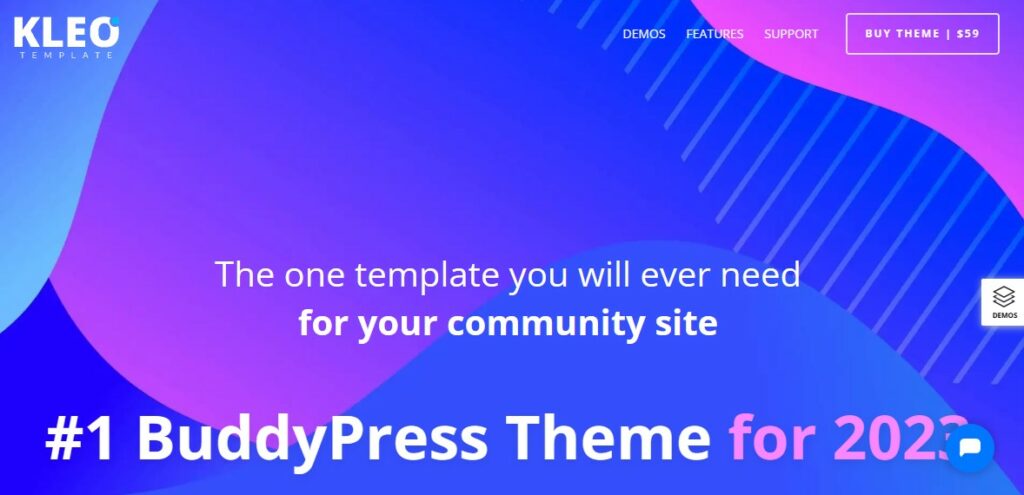 kleo homepage Best wordpress theme for community website