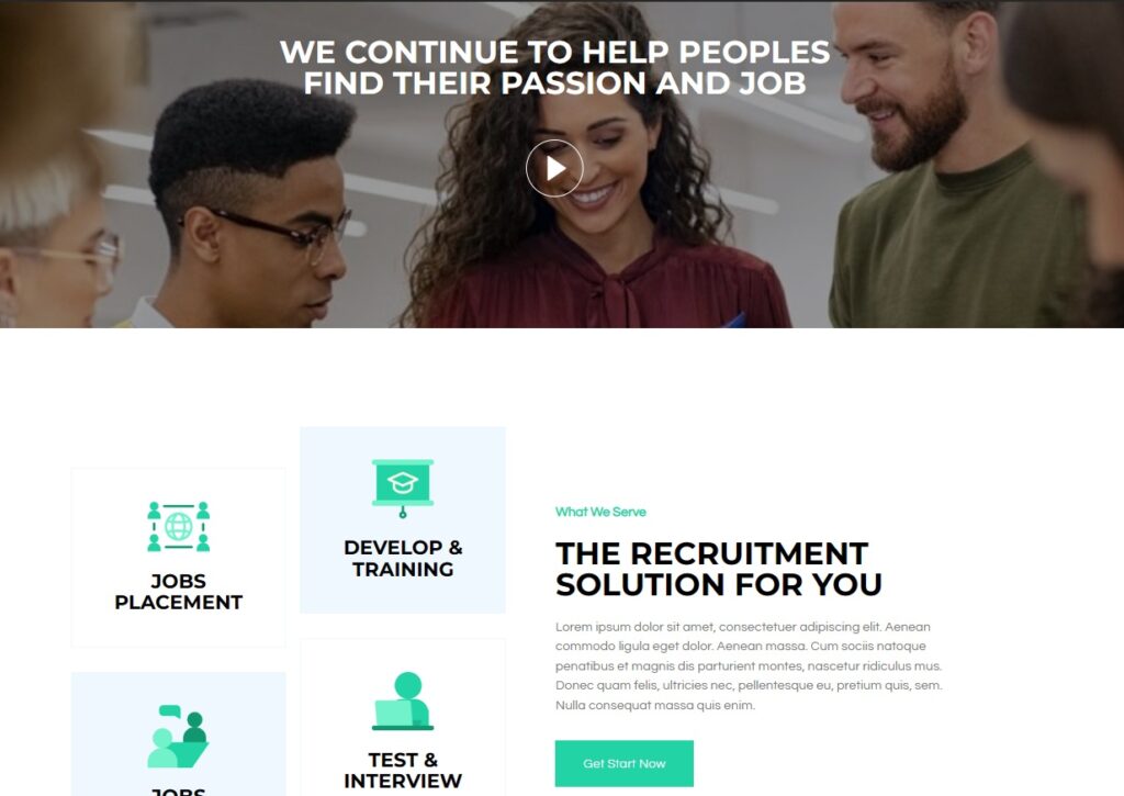 Kareer – Human Resource & Recruitment Agency Elementor Template Kit home page design