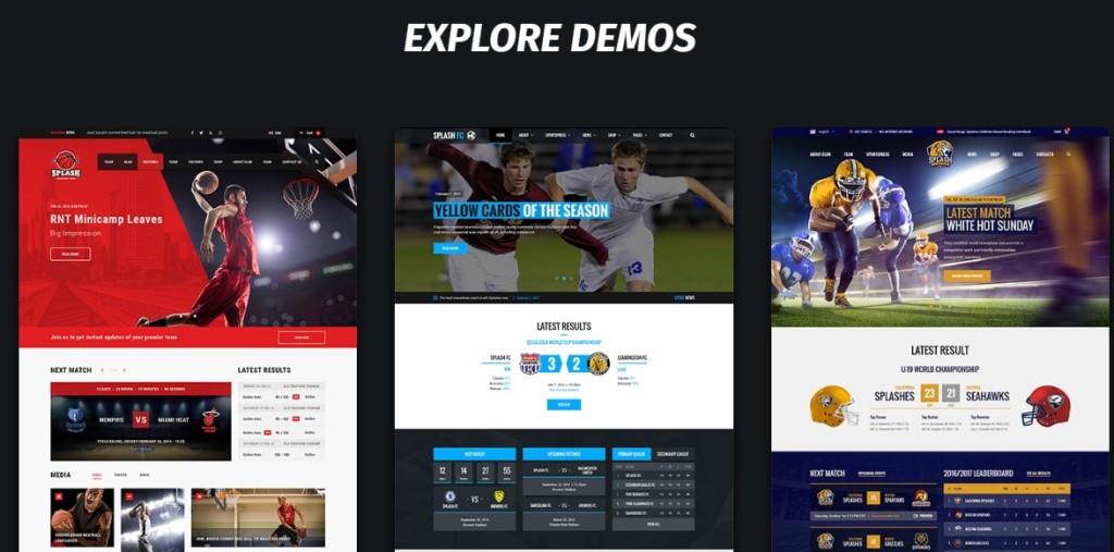splash templates for basketball, football, soccer
