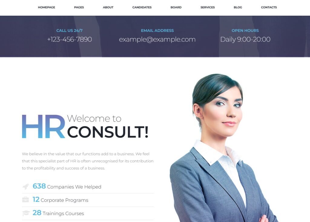 HR Human Consult - Searching & Recruiting WordPress theme design one